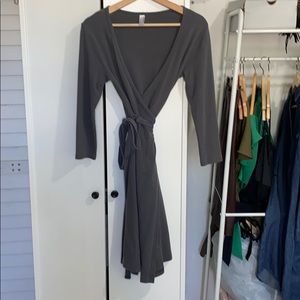 American Apparel Grey Midi Dress, Size Small
